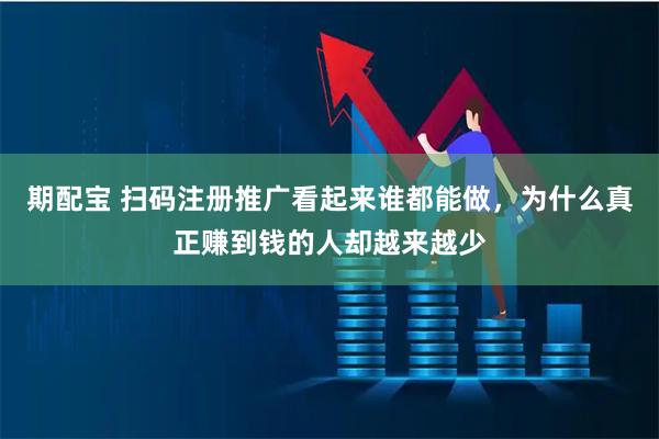期配宝 扫码注册推广看起来谁都能做,为什么真正赚到钱的人却越来越少