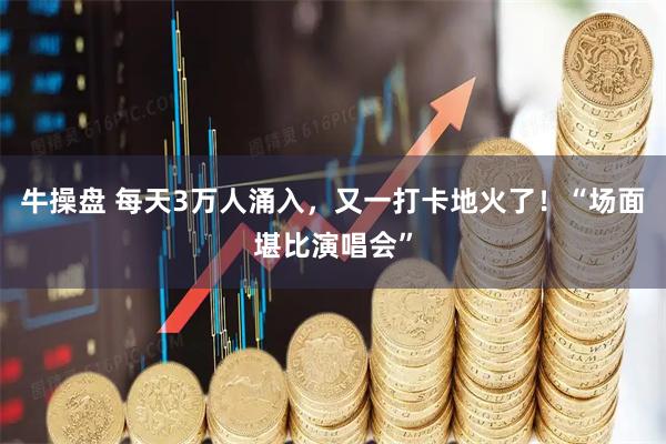 牛操盘 每天3万人涌入，又一打卡地火了！“场面堪比演唱会”